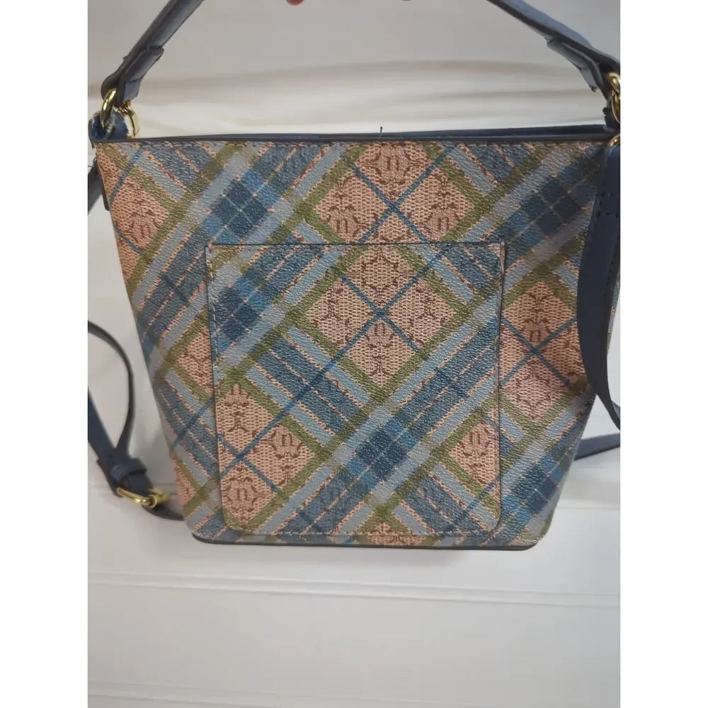 Nanette Lepore Purse Bucket Purse Crossbody Small Blue